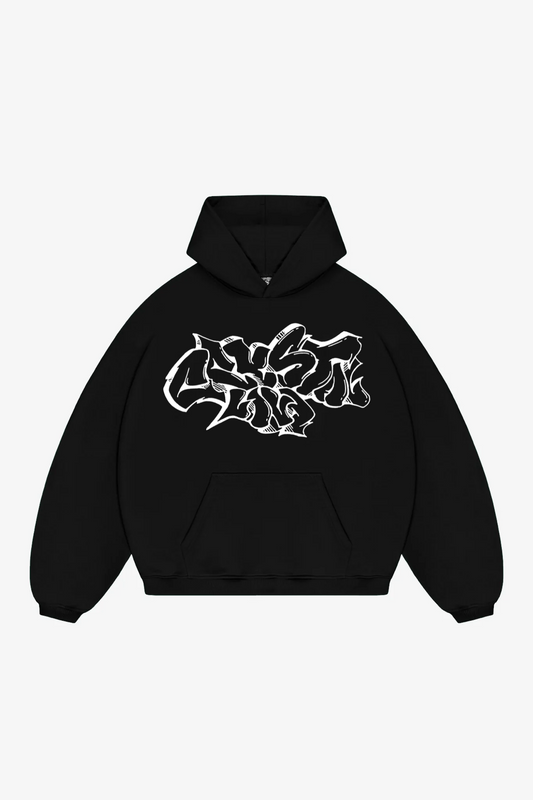 CRYSTALAND GRAFITTI SCHWARZER HOODIE