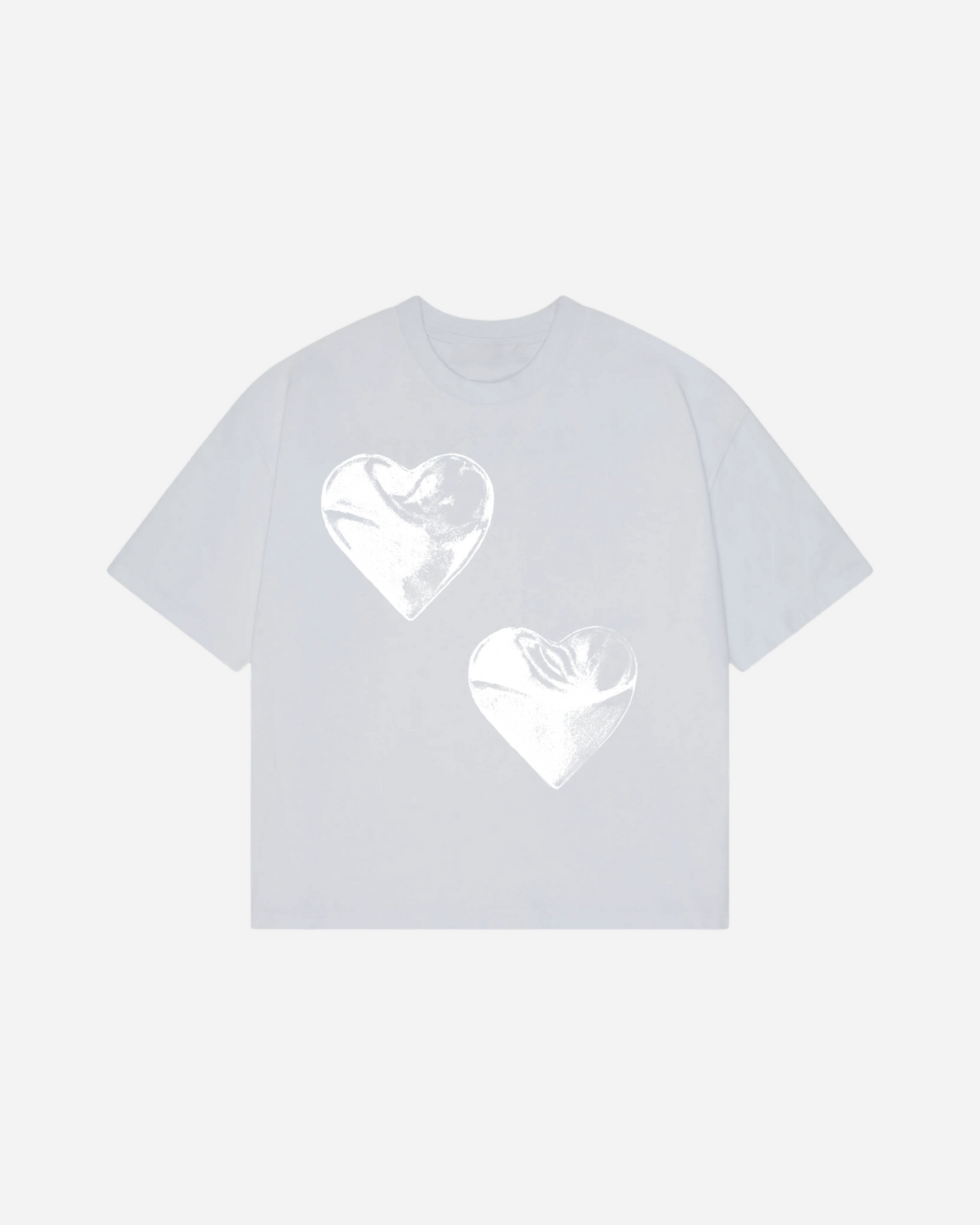 CRYSTALAND HEART SILVER GREY T-SHIRT