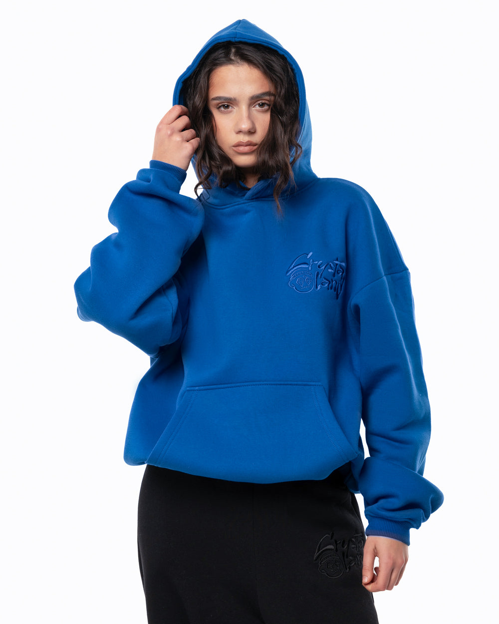 CRYSTALAND BASIC CORNFLOWER HOODIE