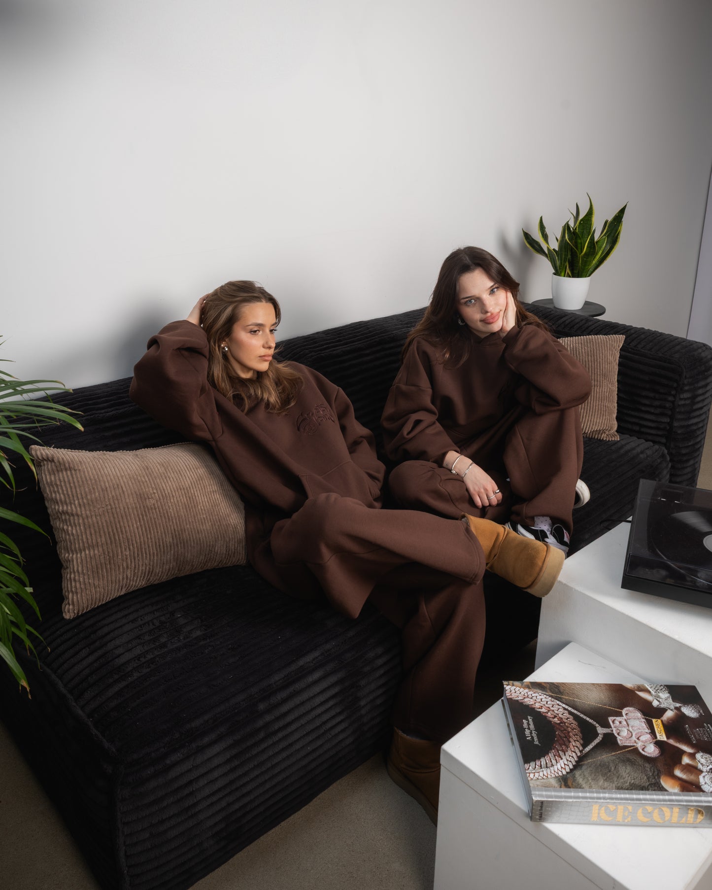 CRYSTALAND DARK CHOCOLATE SWEATPANTS