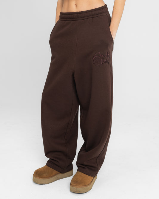 CRYSTALAND DARK CHOCOLATE SWEATPANTS