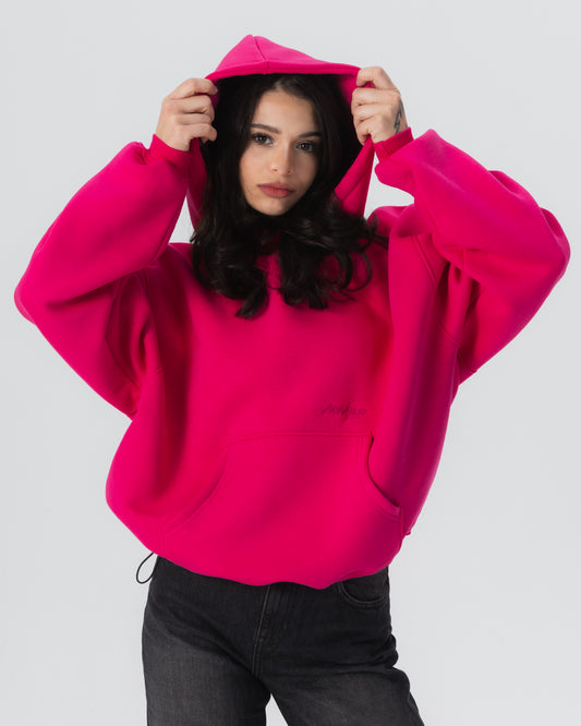 CRYSTALAND ESSENTIAL HOT PINK HOODIE