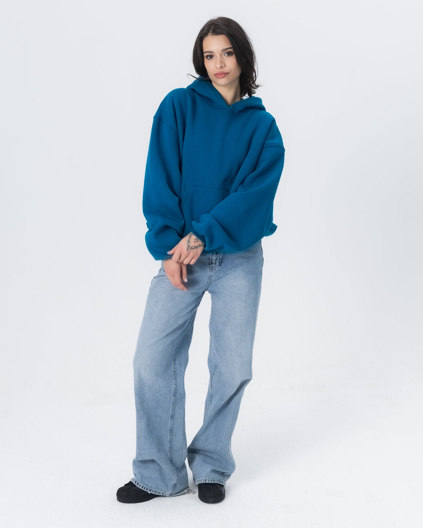 CRYSTALAND ESSENTIAL PETROL HOODIE