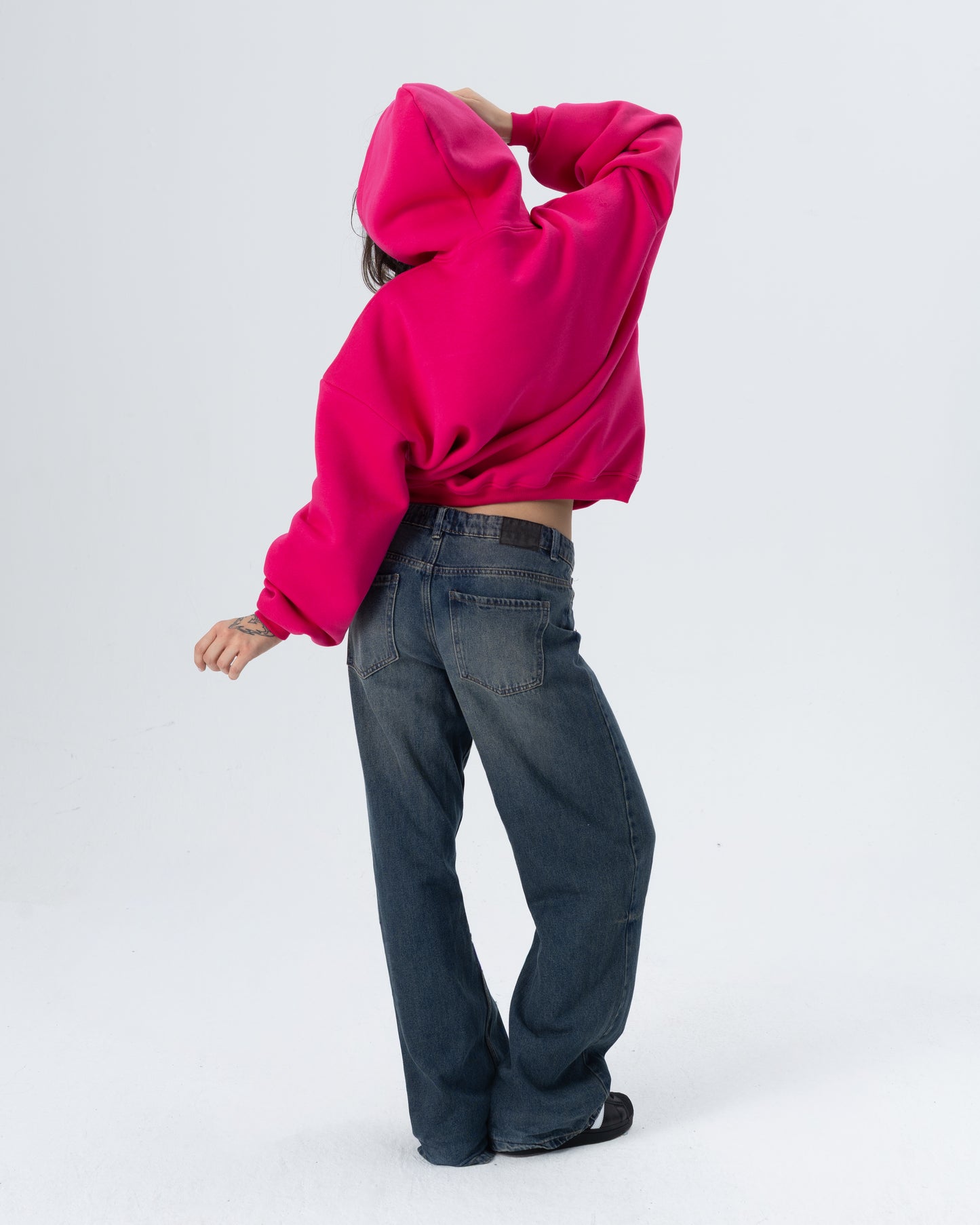 CRYSTALAND BASIC HOT PINK HOODIE