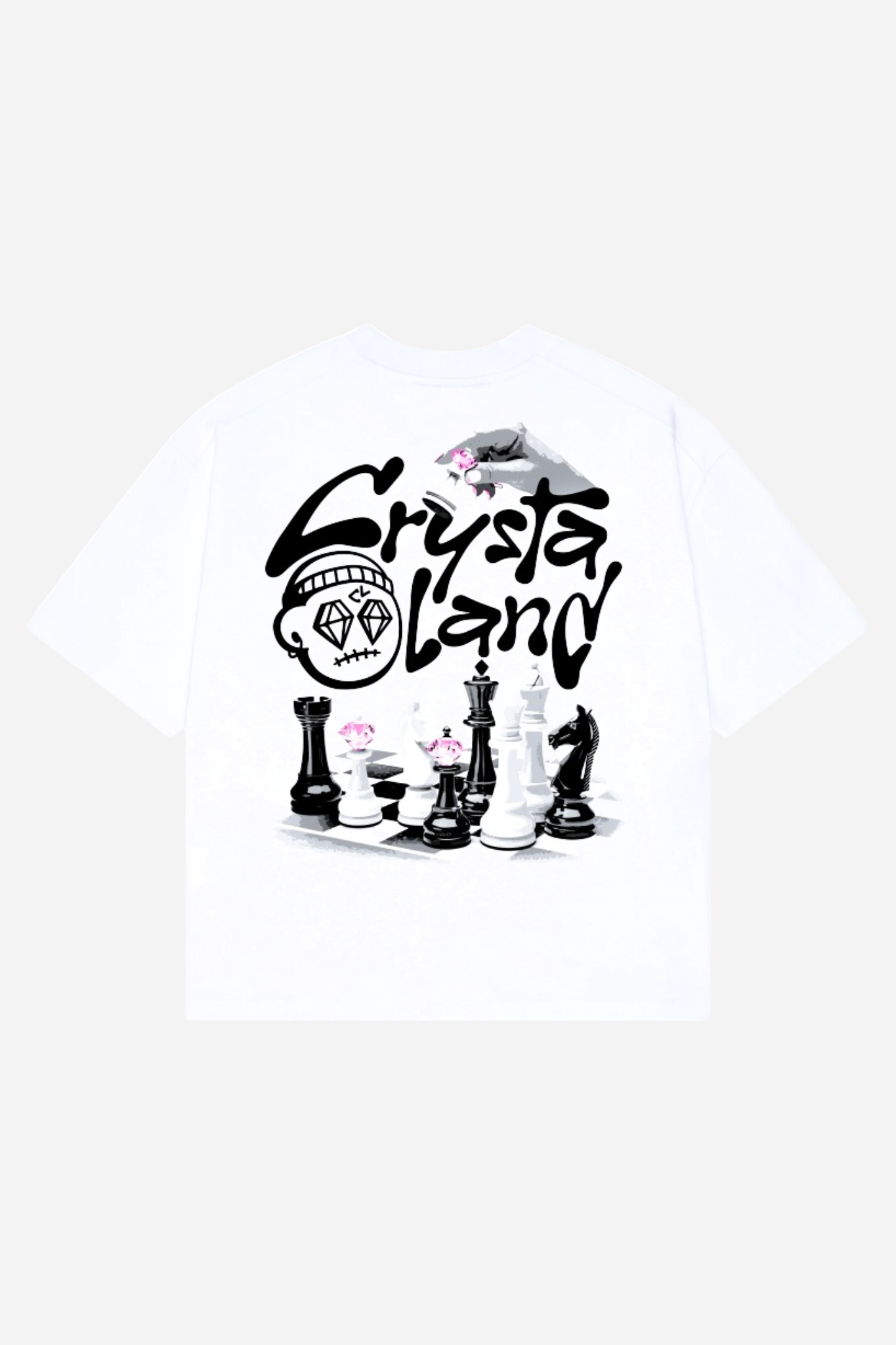 CRYSTALAND CHESS WHITE T-SHIRT