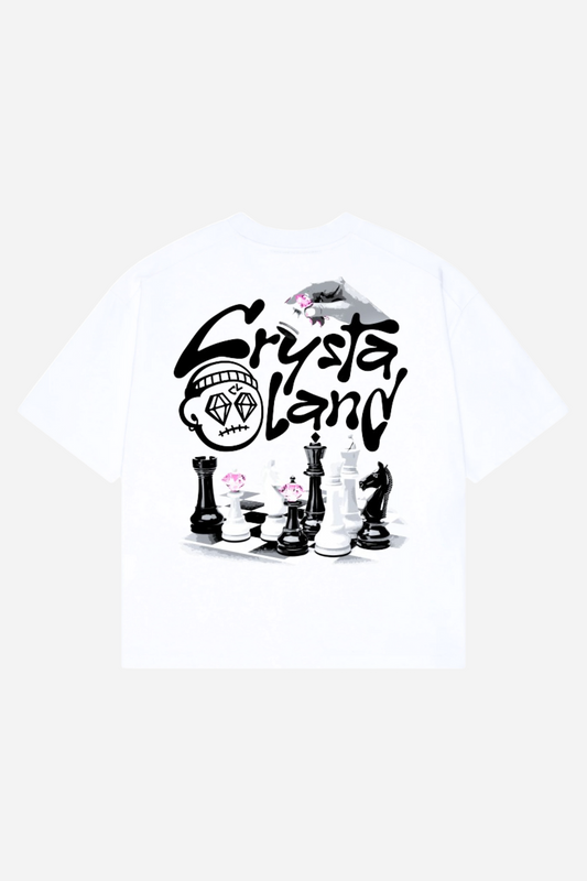 CRYSTALAND CHESS WHITE T-SHIRT