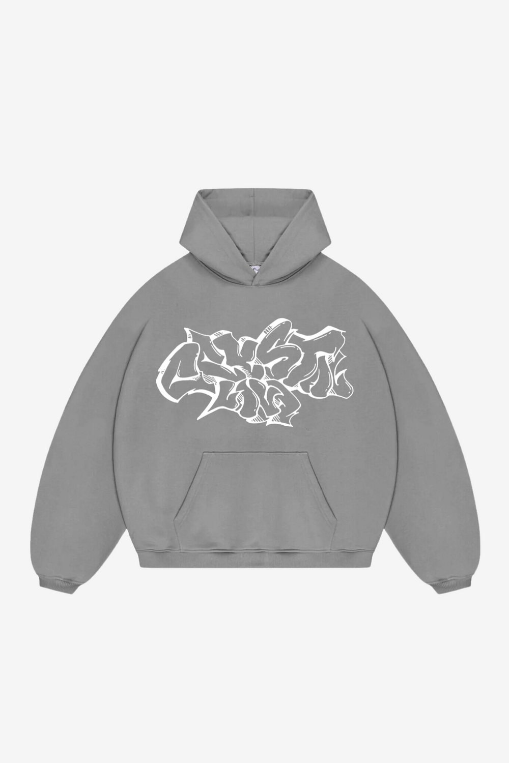 Crystaland Graphitti Silver Grey Hoodie