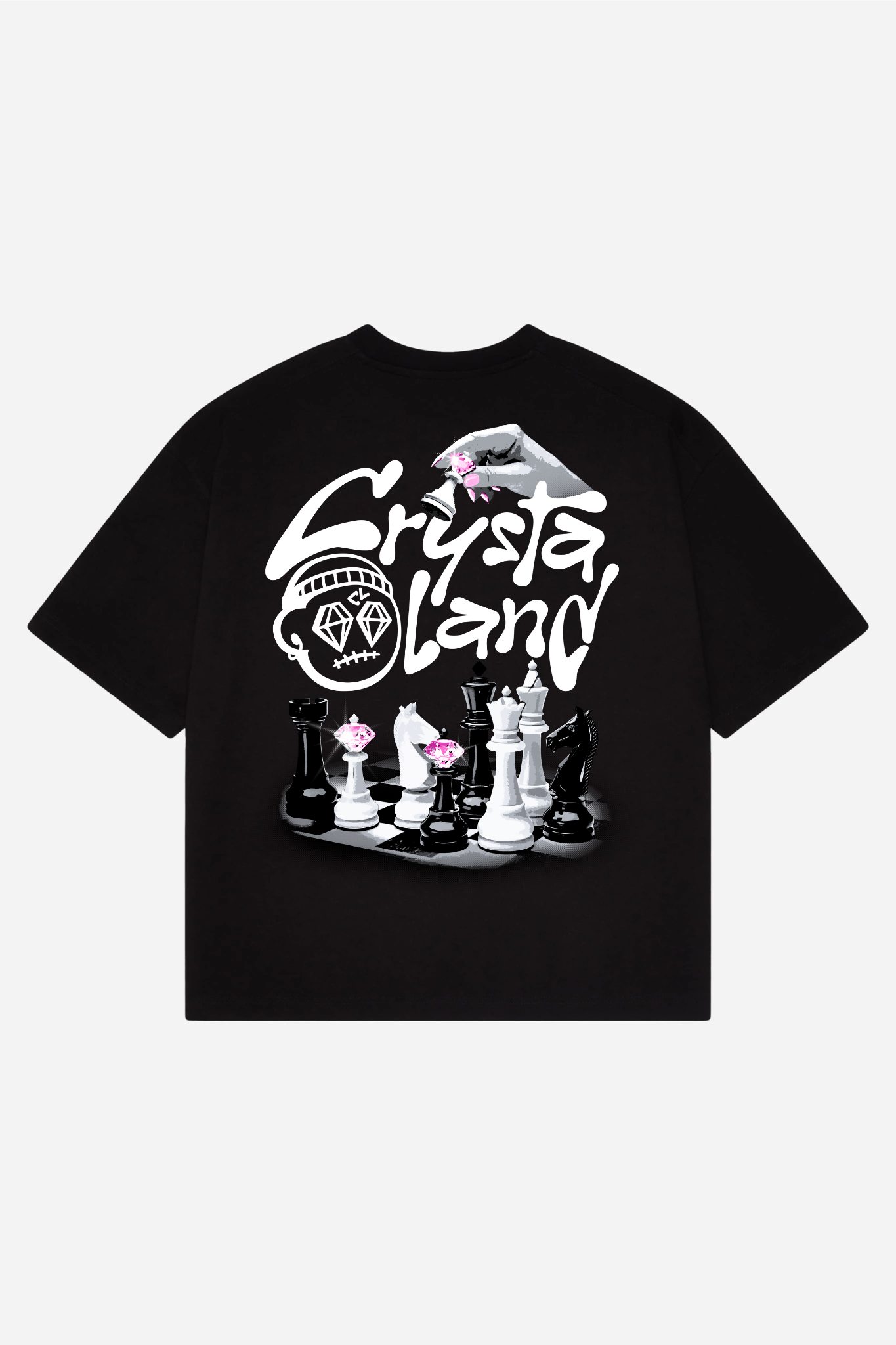 CRYSTALAND CHESS BLACK T-SHIRT