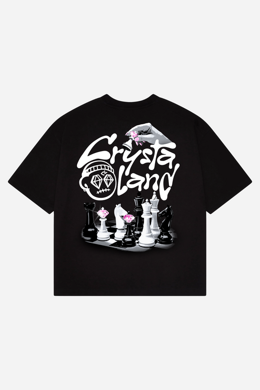 CRYSTALAND CHESS BLACK T-SHIRT