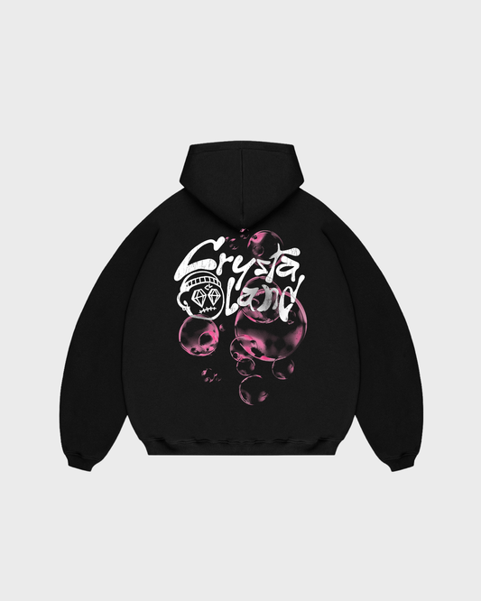 CRYSTALAND BUBBLE BLACK HOODIE