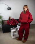 CRYSTALAND BURGUNDY SWEATPANTS