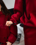CRYSTALAND BASIC BURGUNDY HOODIE