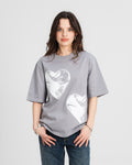 CRYSTALAND HEART SILVER GREY T-SHIRT