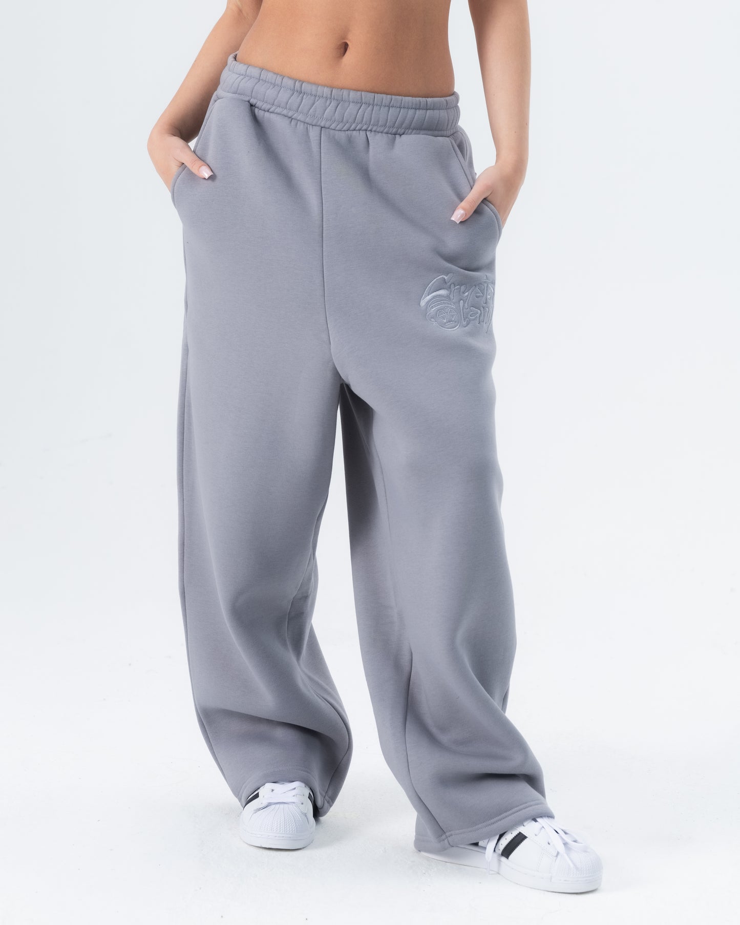 CRYSTALAND SILVER GREY SWEATPANTS