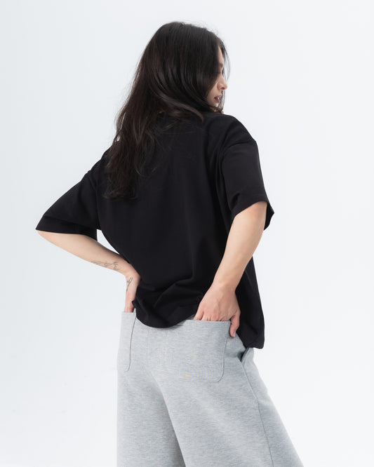 CRYSTALAND HEART SILVER GREY T-SHIRT