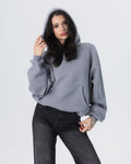 CRYSTALAND ESSENTIAL SILVER GREY HOODIE