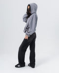 CRYSTALAND ESSENTIAL SILVER GREY HOODIE