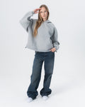 CRYSTALAND ESSENTIAL GREY HOODIE