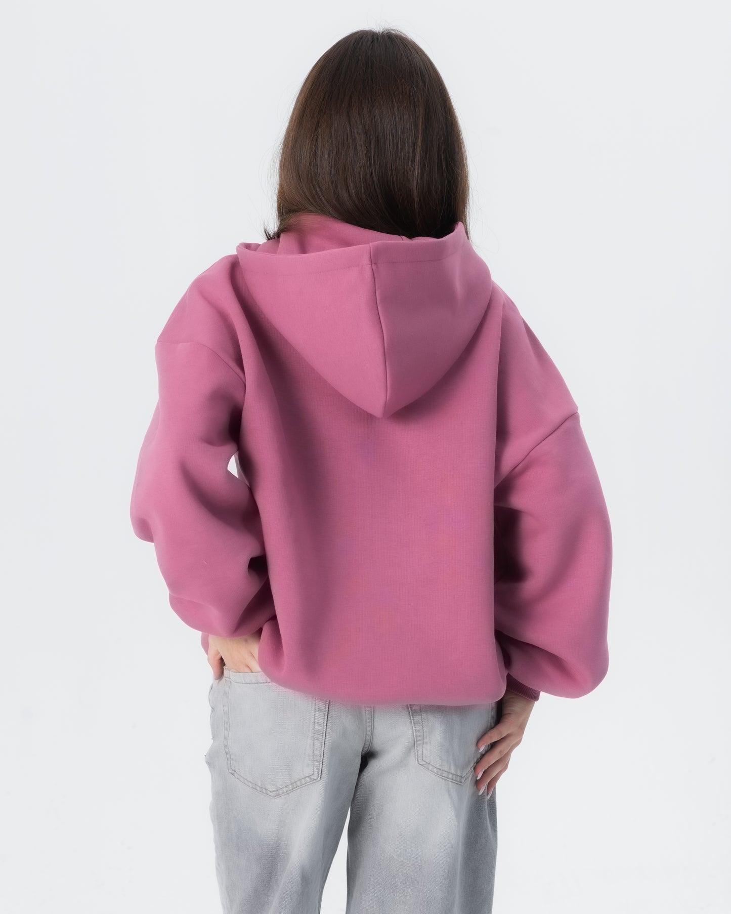 CRYSTALAND ESSENTIAL DUSTY ROSE  ZIP HOODIE
