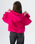 CRYSTALAND ESSENTIAL HOT PINK ZIP HOODIE
