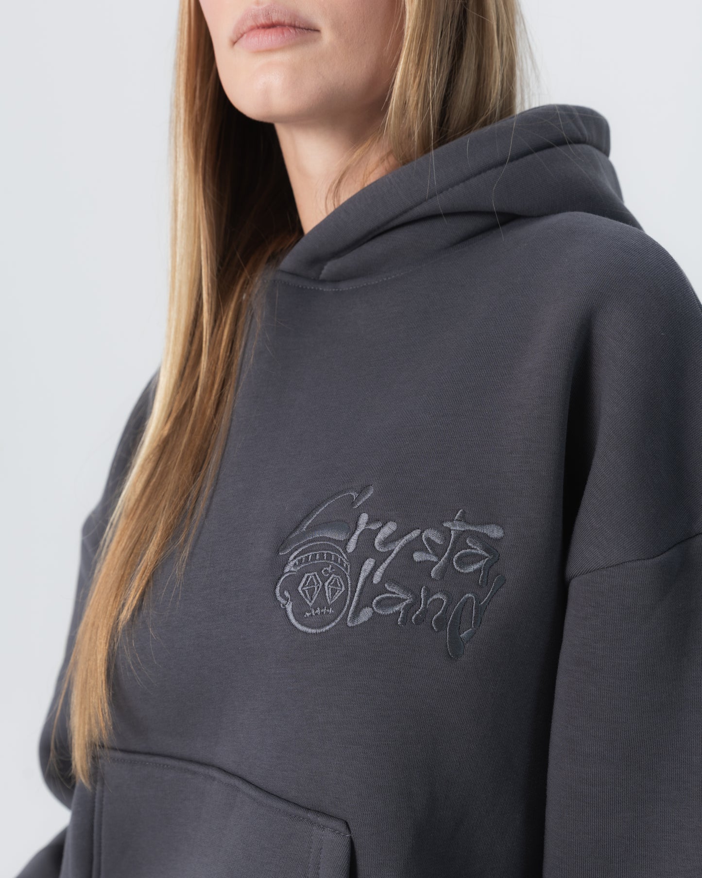 CRYSTALAND BASIC SCHATTEN GRAU HOODIE