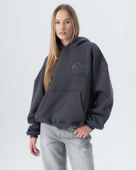 CRYSTALAND BASIC SCHATTEN GRAU HOODIE