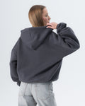 CRYSTALAND ESSENTIAL SHADOW GREY ZIP HOODIE