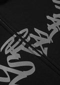 CRYSTALAND BLACK ZIP UP HOODIE