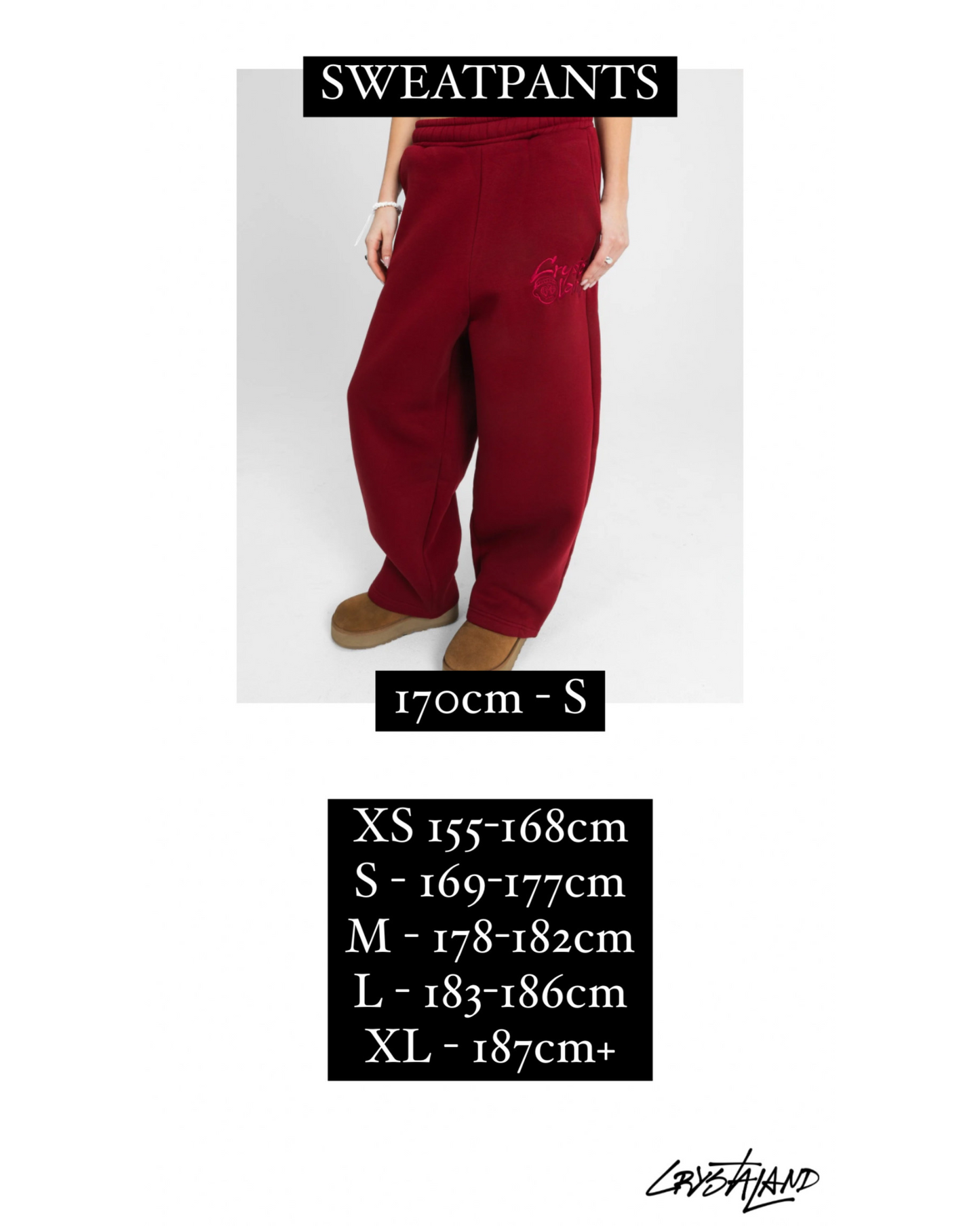 CRYSTALAND BLACK SWEATPANTS