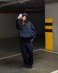 Crystaland Grundlegender dunkler Navy Hoodie