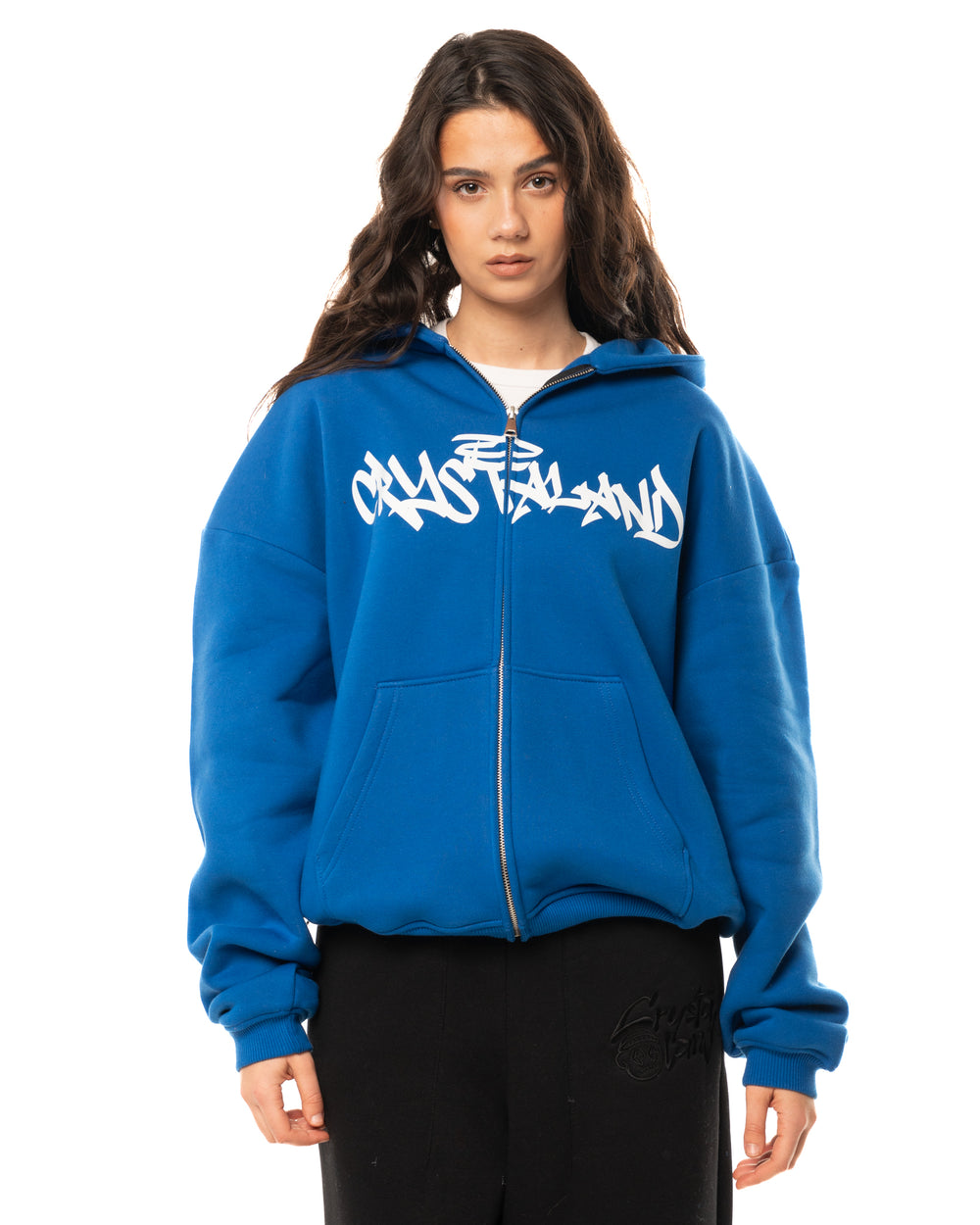 CRYSTALAND CORNFLOWER ZIP UP HOODIE