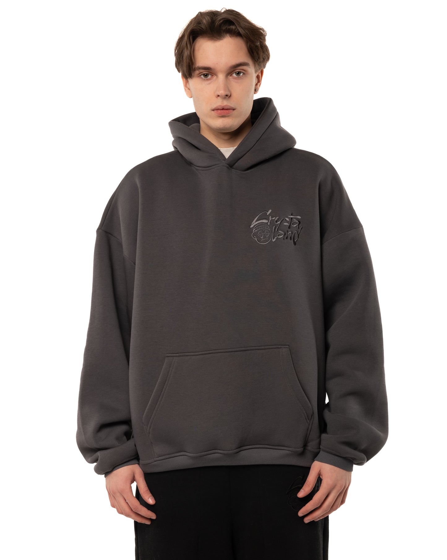 CRYSTALAND BASIC SHADOW GREY HOODIE