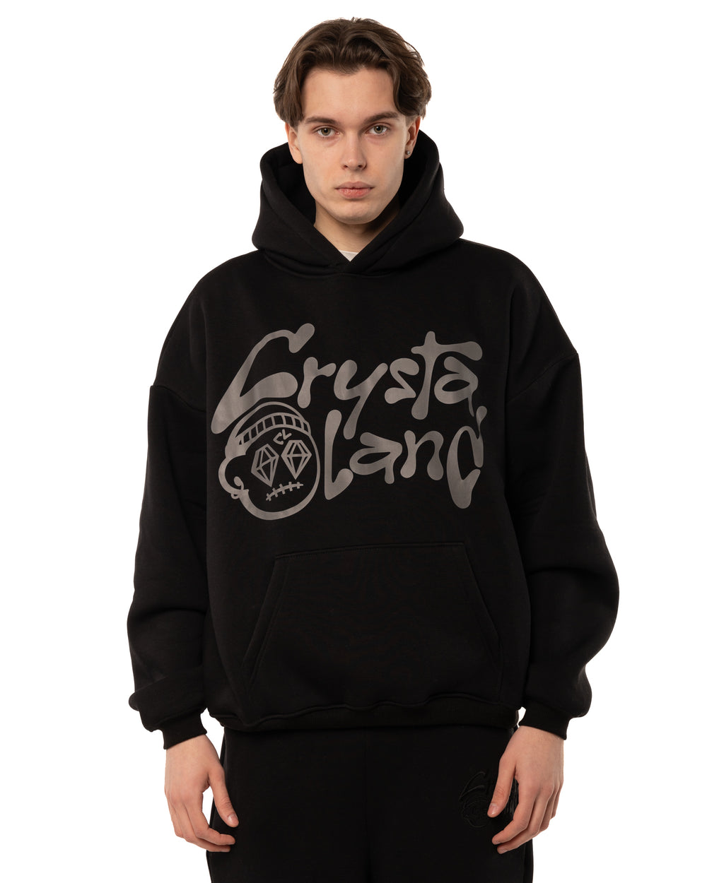 Crystaland Schwarzer Hoodie