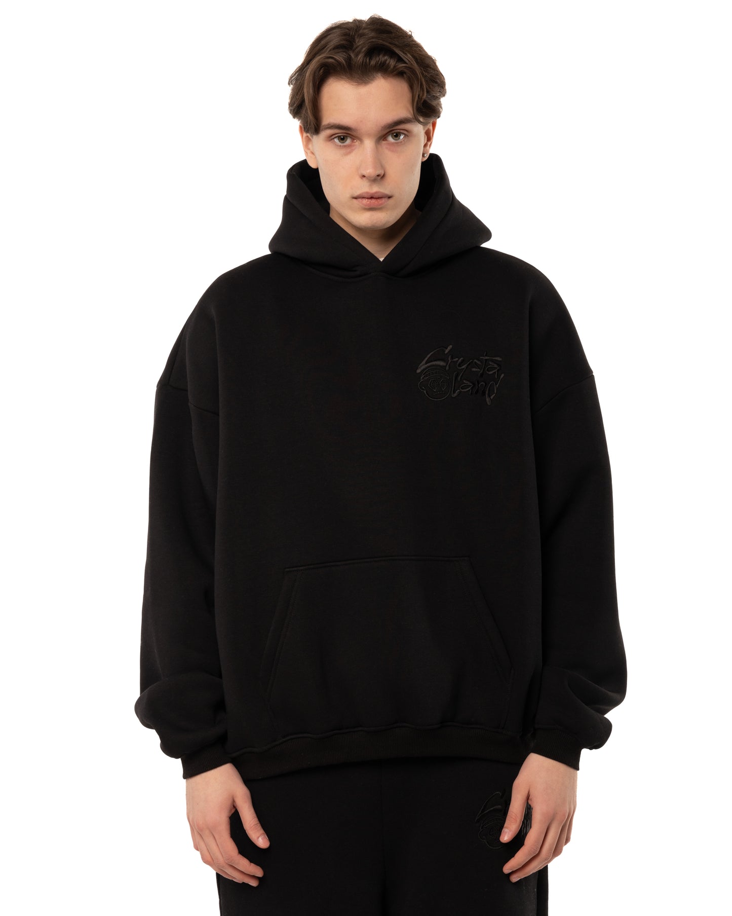 Crystaland Basic Black Hoodie