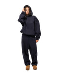 Crystaland Grundlegender dunkler Navy Hoodie