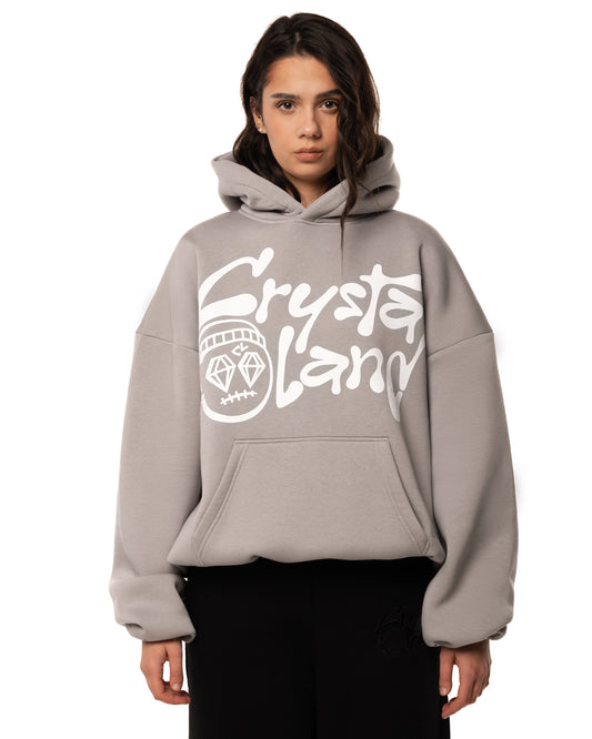 CRYSTALAND SILVER GREY HOODIE