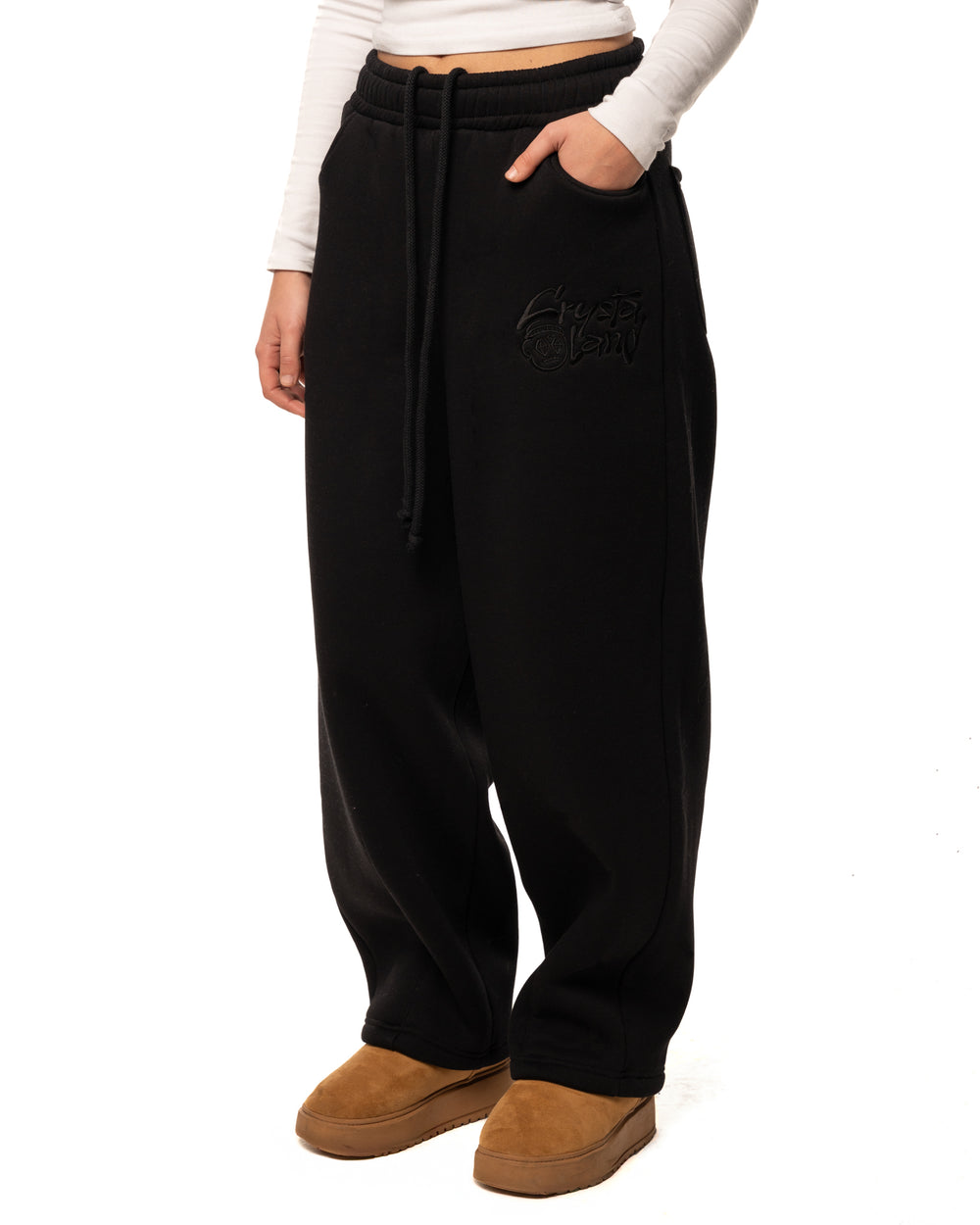 CRYSTALAND BLACK SWEATPANTS