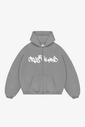 Crystaland Silbergrau Zip -Up -Hoodie