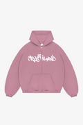 Crystaland Staubiger Rose Reißverschluss Hoodie