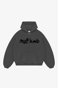 CRYSTALAND SHADOW GREY ZIP UP HOODIE